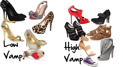 high vamp heels