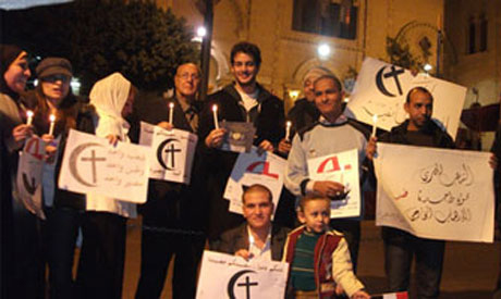 Solidarity in front of a Heliopolis Church