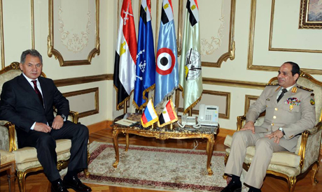 General Abdel Fattah El-Sisi and Russian defence minister Sergei Shoygu