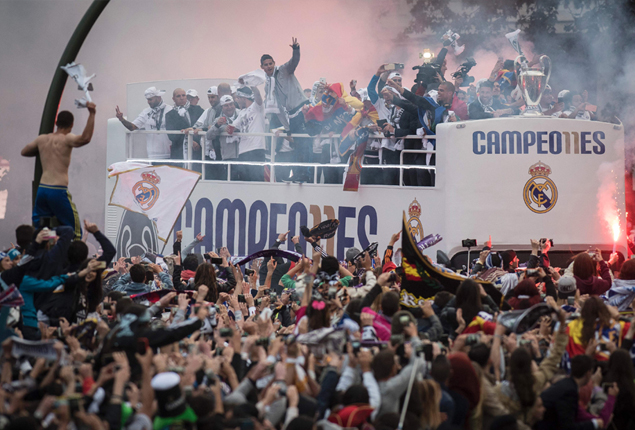PHOTO GALLERY:  Real Madrid get heroes welcome in Spain