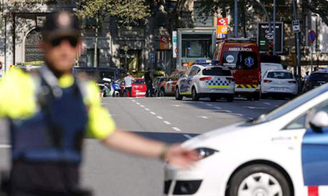 Image result for Van mows down crowd in Barcelona, 13 reported killed