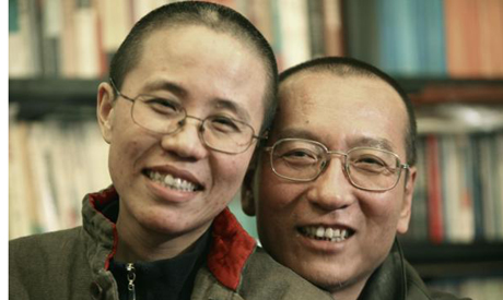 Liu Xiaobo and his wife Liu Xia