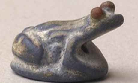glazed frog amulet