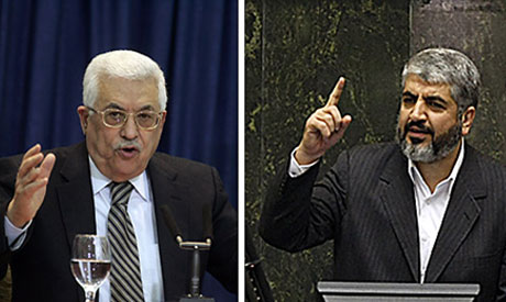 Palestinian president Mahmud Abbas, Khaled Meshaal