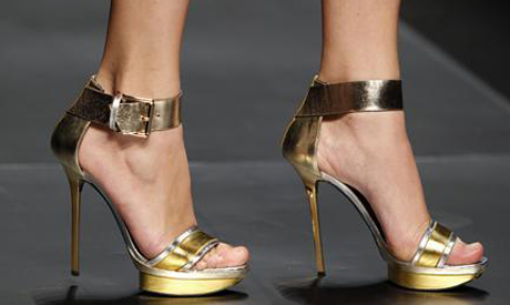 Platforms with stiletto heels