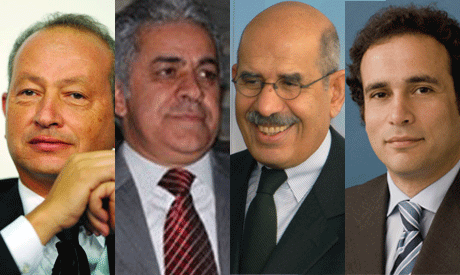 Sawiris, Sabahi, ElBaradei  and Hamzawy