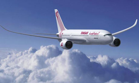 Tunisair in flight