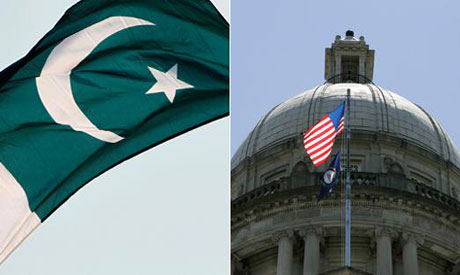 Pakistan and US flags 