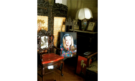 One of Rostom portraits in her house