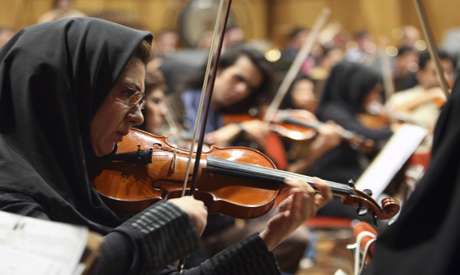Tehran Orchestra rehearsal, November 2010. Photo: Vahid Salemil-AP