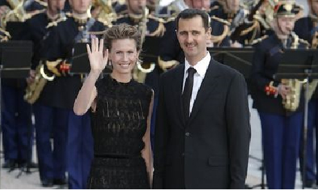 Asmaa and President Bashar Al-Assad of Syria