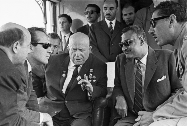 Nikita Khrushchev and Gamal Abdl Nasser
