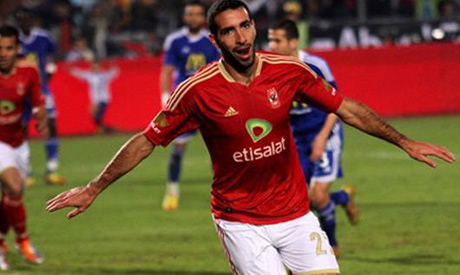 Mohamed Abou-Treika celebreats scoring