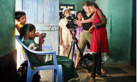 Behind the scenes in India. Photo: Girl Rising