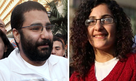 Alaa Abdel-Fattah and Mona seif