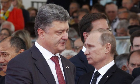 Putin with Poroshenko 