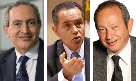 Nassef Sawiris, Mohamed Mansour and Naguib Sawiris 