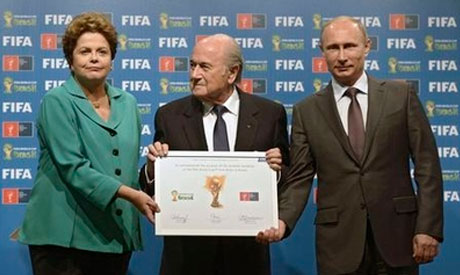 official hand over ceremony for the 2018 World Cup scheduled to take place in Russia