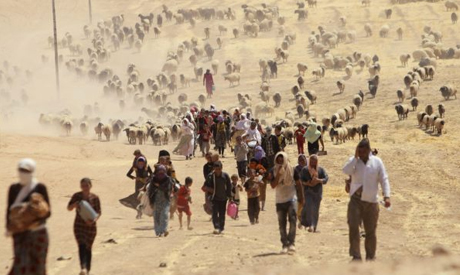Displaced people from the minority Yazidi 