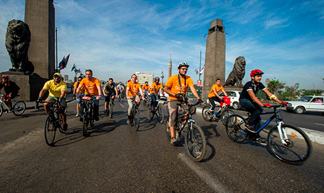 Orange Bike Day 2014, courtesy of embassy of Netherlands in Cairo