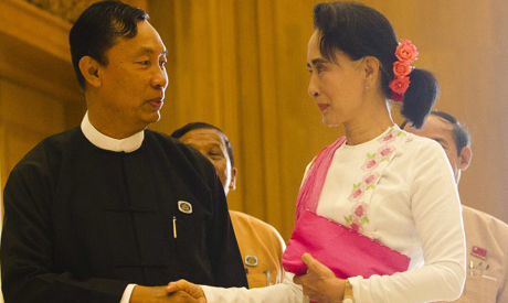 parliamentary speaker Shwe Mann & Aung San Suu Kyi