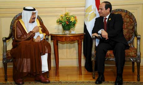 Egyptian President Abdel Fattah El-Sisi meets Saudi King Salman