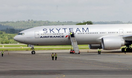 Air France jet liner in Kenya