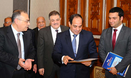 El-Sisi with party leaders