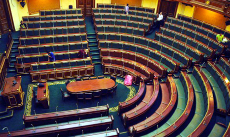 Empty Egyptian parliament