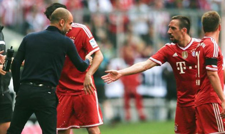 Ribery and Guardiola 