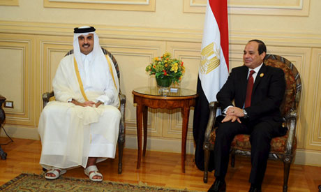 Abdel Fattah al-Sisi and Tamim bin Hamad al Thani