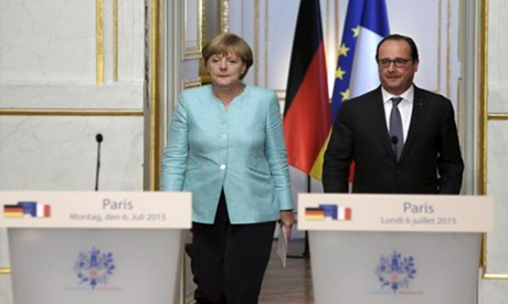 French President Francois Hollande and German Chancellor Angela Merkel