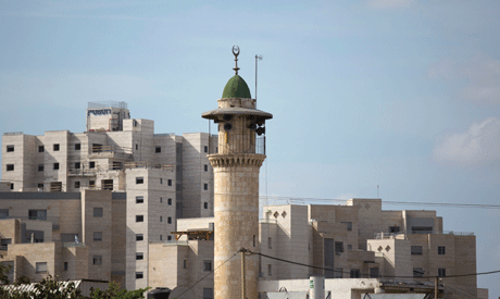 The minaret of a mosque is seen in Lod, a mixed Jewish Muslim and Christian city in central Israel, 