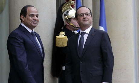 Hollande welcomes Egyptian President Abdel Fattah al-Sisi (Reuters)