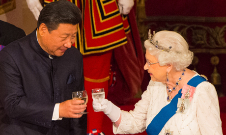 Queen Elizabeth II & Chinese President Xi Jinping