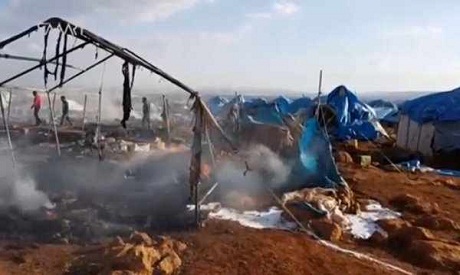 Idlib attacked camp