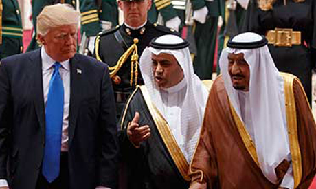 US President Donald Trump with King Salman of Saudi Arabia