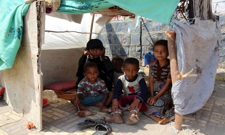 Displaced Yemeni family