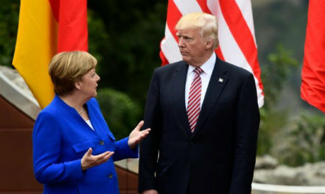 Merkel and Trump "AFP" 