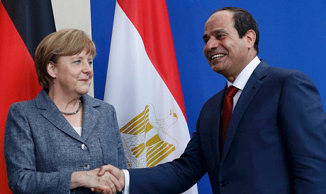 Sisi and Merkel "Reuters"