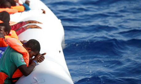 Migrants at Mediterranean