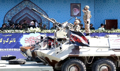 An armed forces parade in Tehran