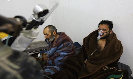 Syrians suffering from breathing