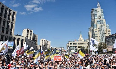 rally against the government in Moscow