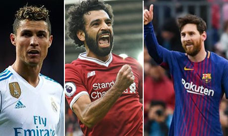 Egypt's Salah joins Ronaldo and Messi in Champions League awards ...