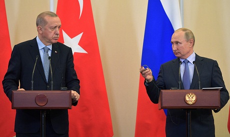 Russian President Vladimir Putin and his Turkish counterpart Recep Tayyip Erdogan