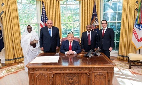 FM Shoukry with Trump , Ethiopian and Sudanese FMs 
