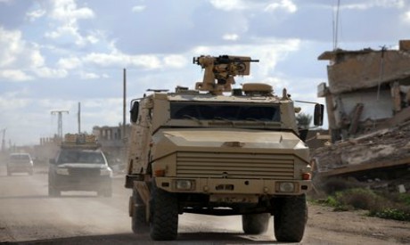 military vehicle in Baghouz, Deir Al Zor