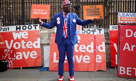 A pro-Brexit supporter