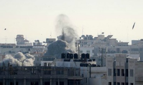 Israeli air strikes in Gaza City